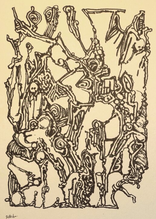 Skeletons in the closet 图画, 5.9x3.2 in
