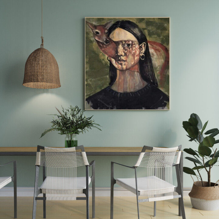 DÖNÜŞÜM, FATMA BEKTAŞ 图画, 39.4x39.4 in