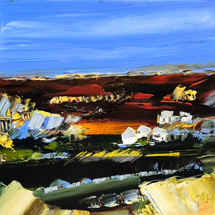 Des voies de couleurs 绘画, 15.8x15.8 in