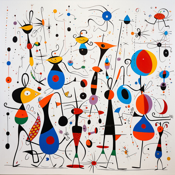 Carnival 绘画, 31.5x31.5 in