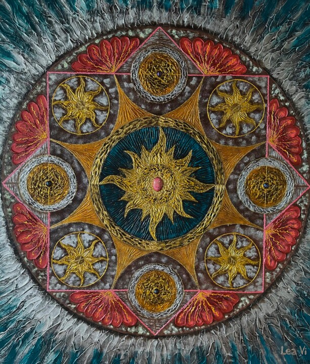 The Mandala of Harmony and Balance Schilderij, 31,5x27,6 in