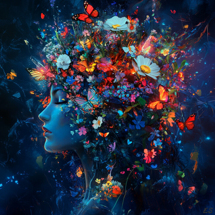 The Floral Muse 数字艺术