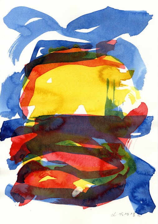 Auto/Selbster (151018.4) 绘画, 13.4x9.5 in