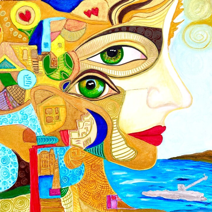 Mosaic of time 绘画, 19.7x19.7 in