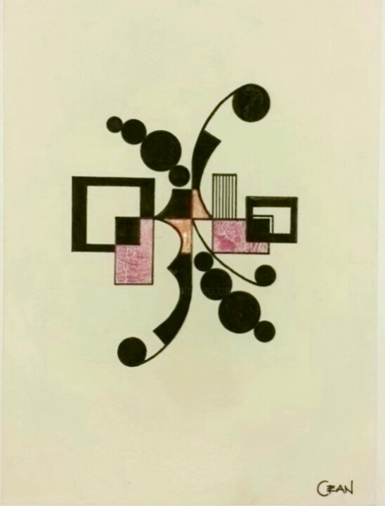 Drawing titled "Geometric abstract…" by Cesare Andreoli, Original Artwork, Ink