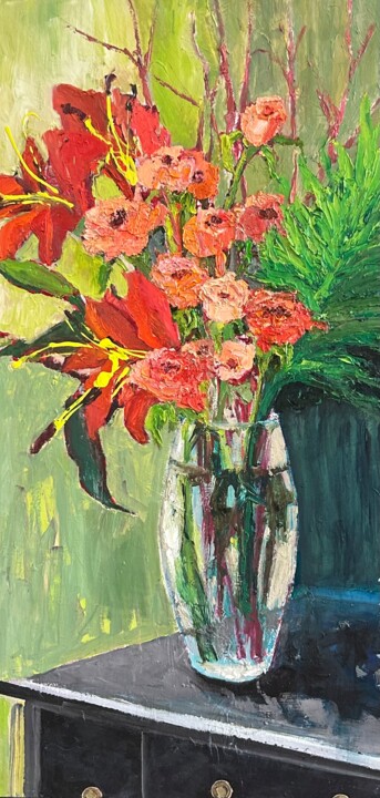 Flowers of Coral Pittura, 40x24 in