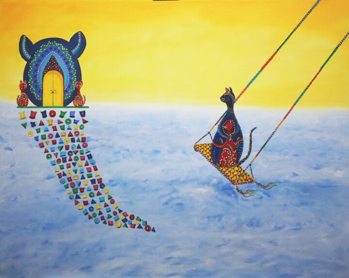 Blick in den Katzenhimmel 绘画, 31.5x39.4 in