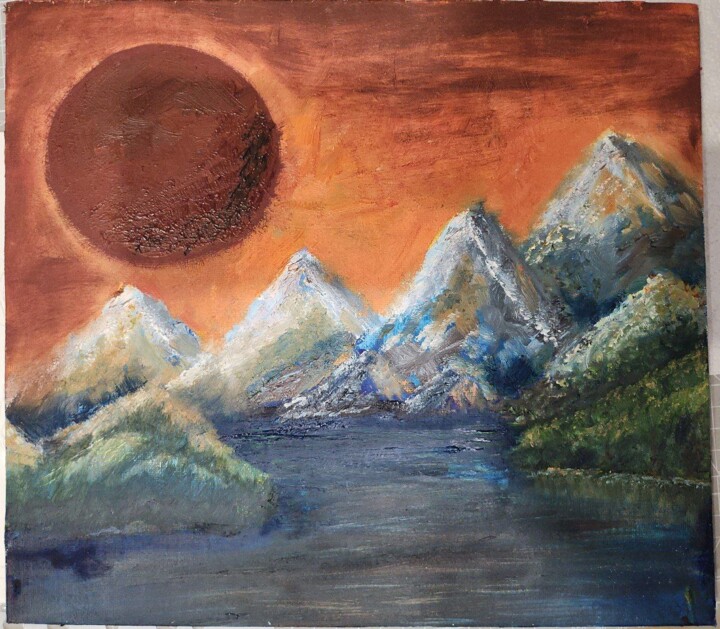 Red planet 绘画, 10.2x11.8 in