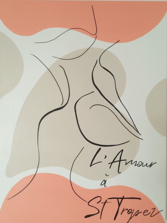 L' Amour à St Tropez Tablo, 31,5x23,6 in