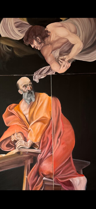 San Matteo e l’Angelo 绘画, 55.1x82.7 in