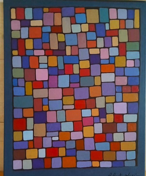 galets colorés 绘画, 19.7x15.8 in