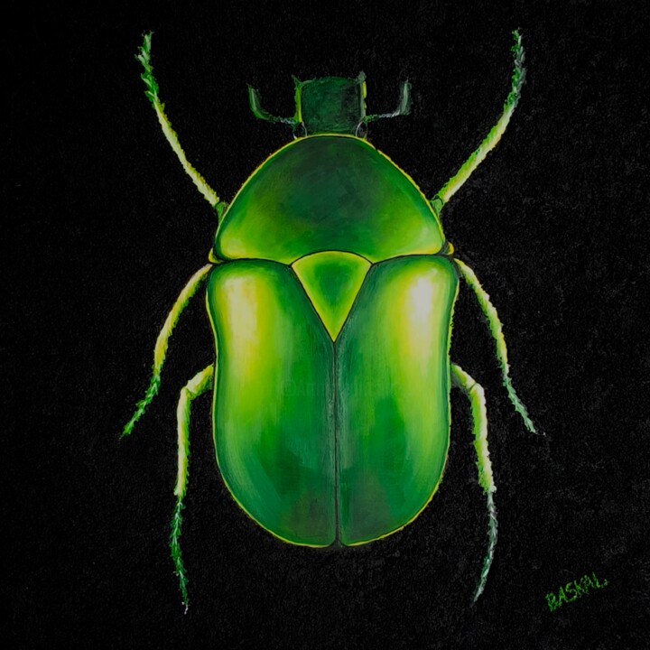 Mr. Green Beetle 绘画, 31.5x31.5 in