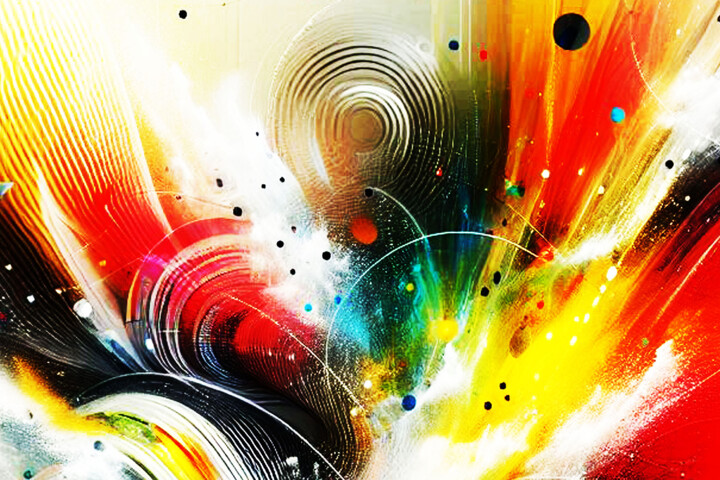 Peinture intitulée "Abstract explosion…" par Lee Eggstein, Œuvre d'art originale, Acrylique Monté sur Châssis en bois