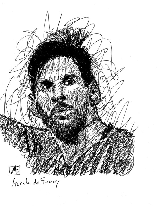 Lionel Andrés Messi Cuccitini 图画, 11.7x8.3 in
