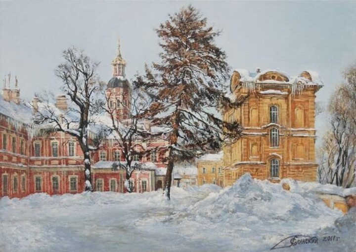 Благовещенская Ал.-Невская церковь Картина, 19,7x27,8 in