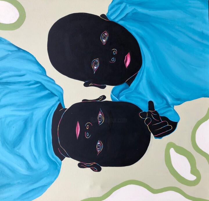 Gazing at the stars 绘画, 36x36 in