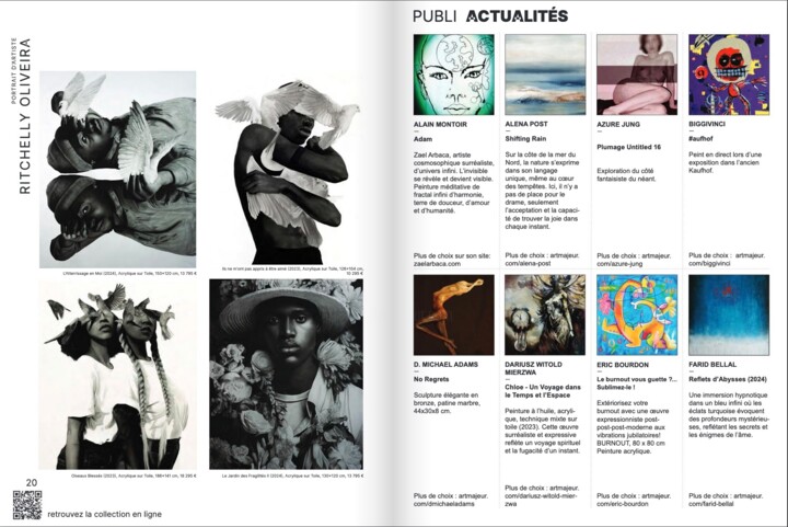 Painting titled "Artmajeur hiver 2025" by Farid Bellal, Original Artwork, Acrylic