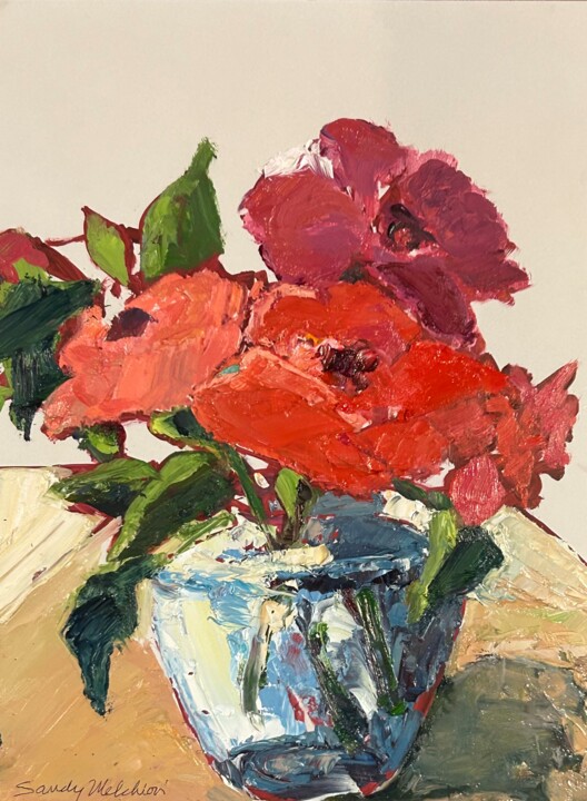 Red Roses Картина, 12x9 in