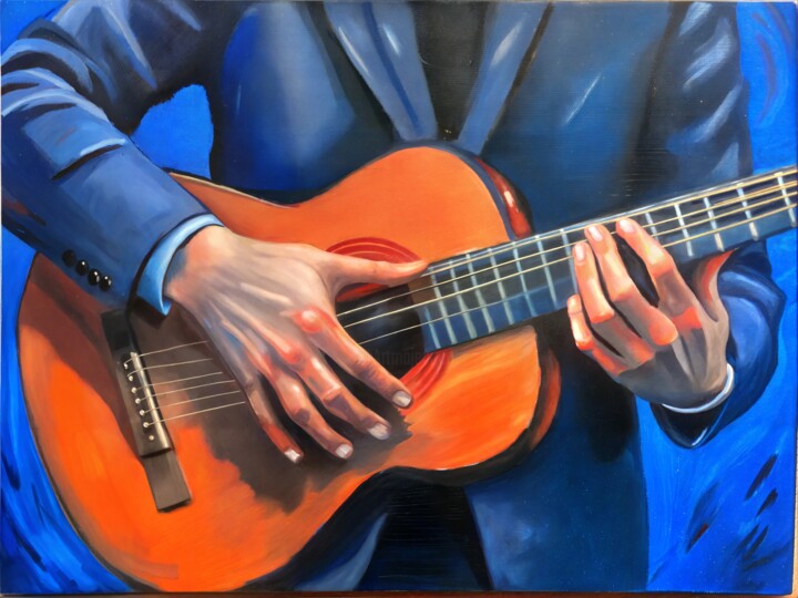 Digital Arts titled "Musician plays flam…" by Margo Miro, Original Artwork, AI generated image