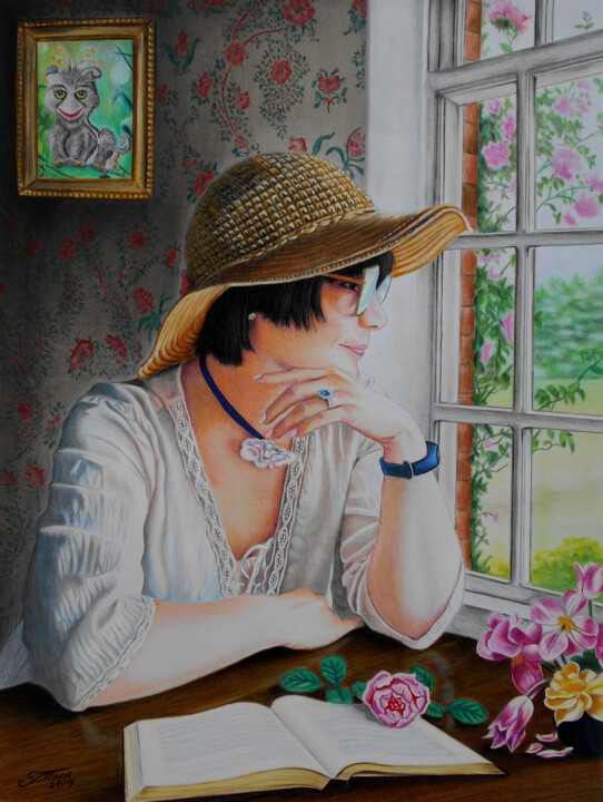 图画,  17.1x12.6 in 