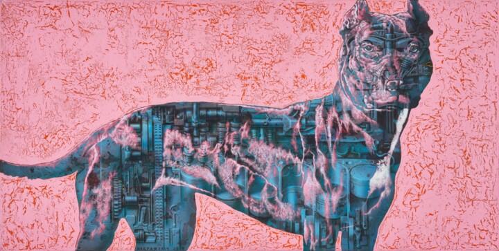 COLD-BLODED 绘画, 27.6x55.1 in