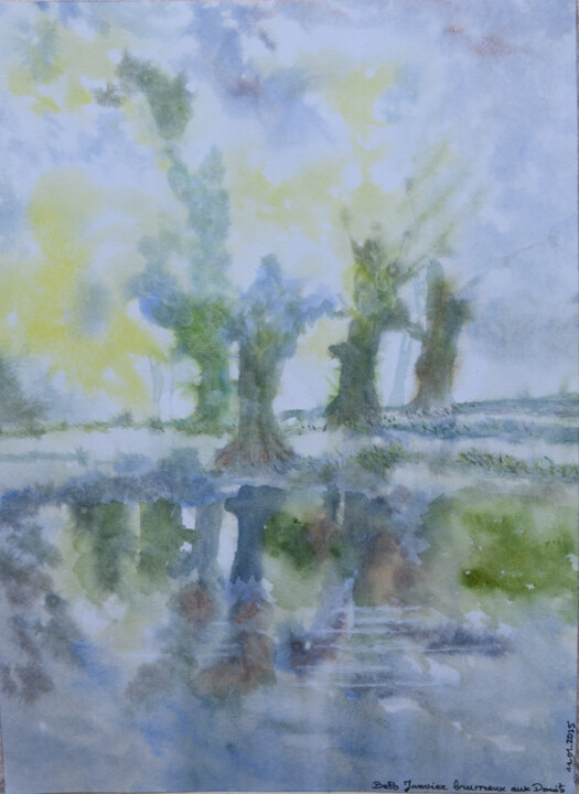 Janvier brumeux aux Douits Tablo, 13,4x9,5 in