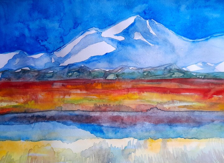 Alaska Painting, 11.7x16.5 in