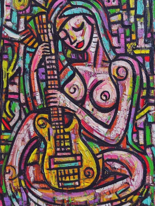 In the arms of art 绘画, 15.8x11.8 in