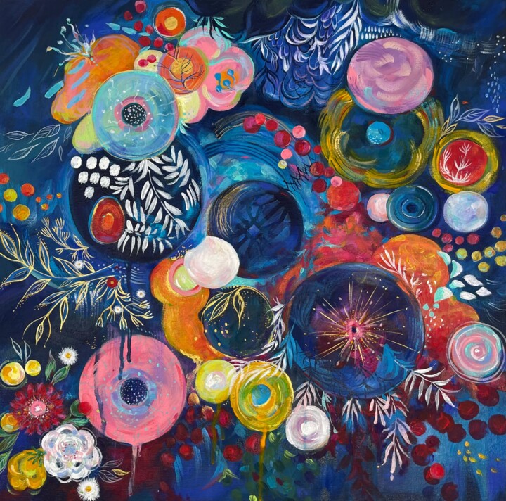 Kaleidoscope of Emotions. Winter Patterns. 绘画, 19.7x19.7 in