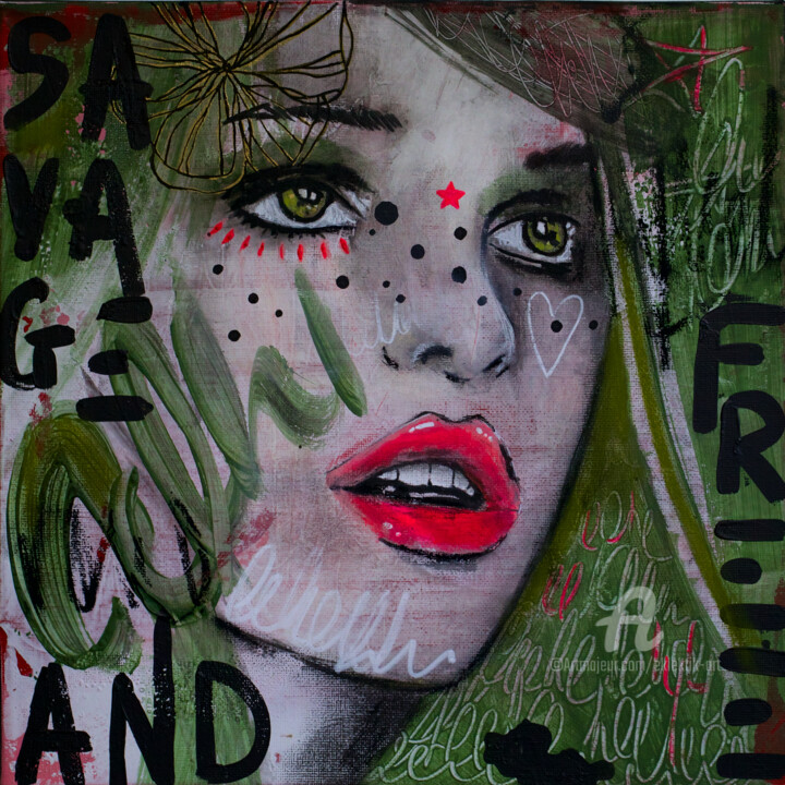 Savage & Free 绘画, 11.8x11.8 in