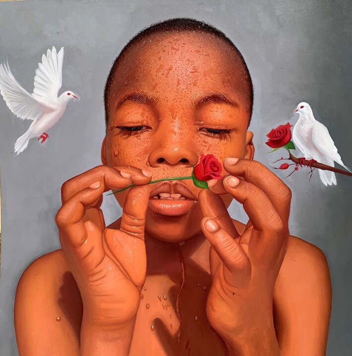 绘画,  48x48 in 
