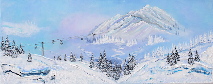 Alpine bliss 绘画, 15.8x39.4 in
