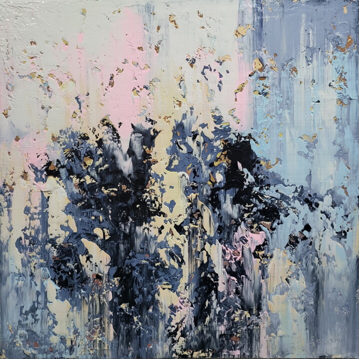 Painting titled "Abstract 2503" by Alex Senchenko, Original Artwork, Acrylic Mounted on Wood Stretcher frame