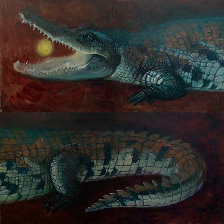 Кроко 绘画, 59.8x59.8 in