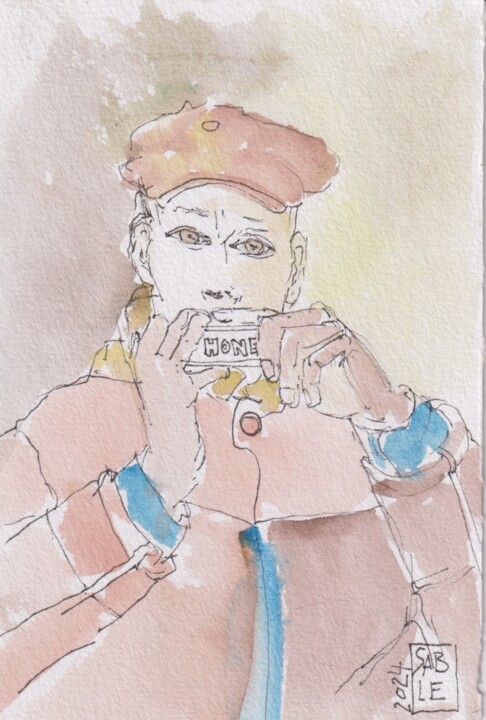 scène de vie 0001 Disegno, 5,9x3,9 in