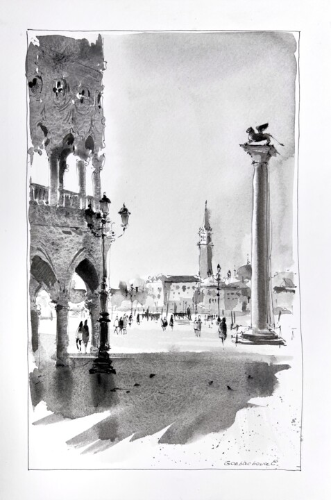 Venetian Sunlight on San Marco Tablo, 12,2x8,1 in