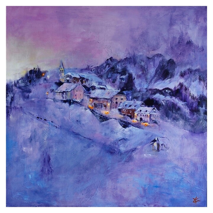 Alba sul Monte Lussari Pittura, 31,5x31,5 in