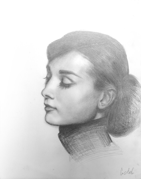 Audrey Hepburn 2 图画, 13.8x11 in