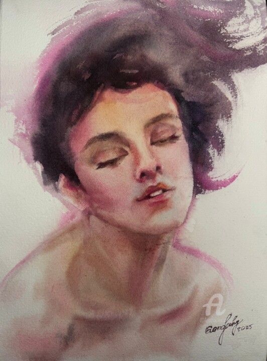 “Memories” 绘画, 13.8x9.8 in
