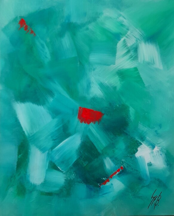 Peinture intitulée ""Chance"" par Lys B., Œuvre d'art originale, Acrylique Monté sur Châssis en bois