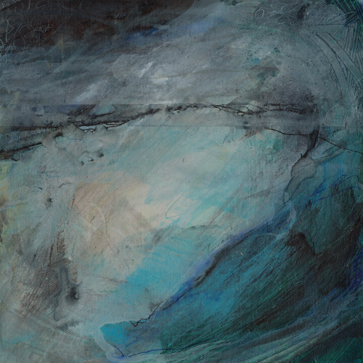 Painting titled "#283, acrylique sur…" by Michel Debray, Original Artwork, Acrylic Mounted on Cardboard