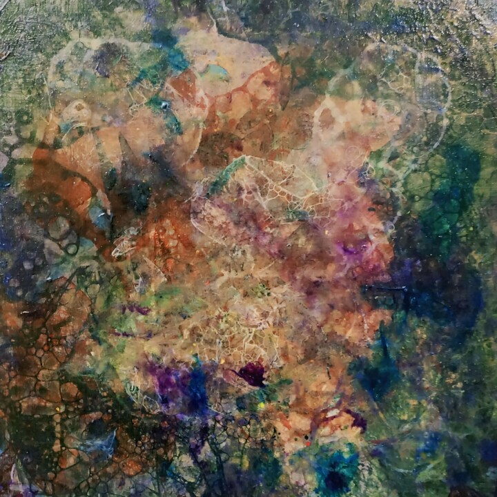 Chromatic Decay 7 绘画, 15.8x15.8 in