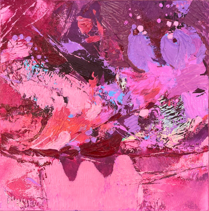 Pink sea 绘画, 15.8x15.8 in
