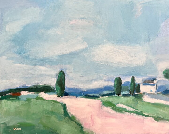 Chemin au crépuscule Tablo, 9,5x11,8 in