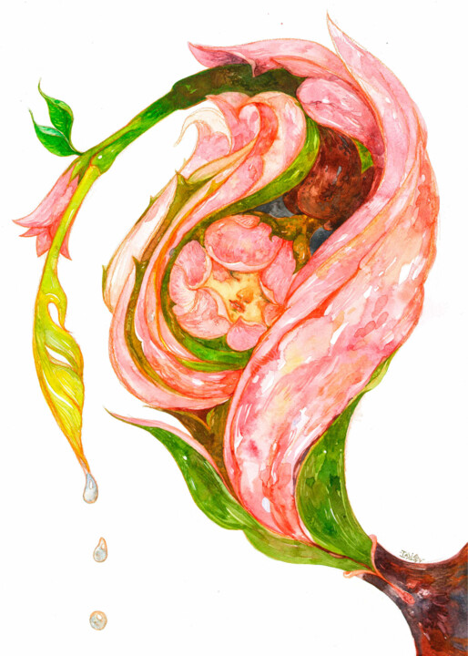 Tenderness 绘画, 15.8x11.8 in