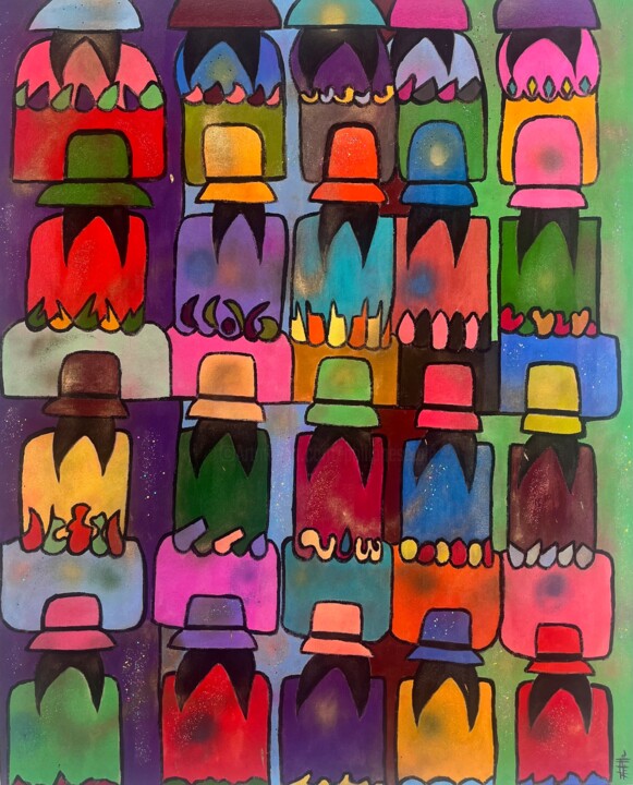 En camino a Cuzco 绘画, 39.4x35.4 in