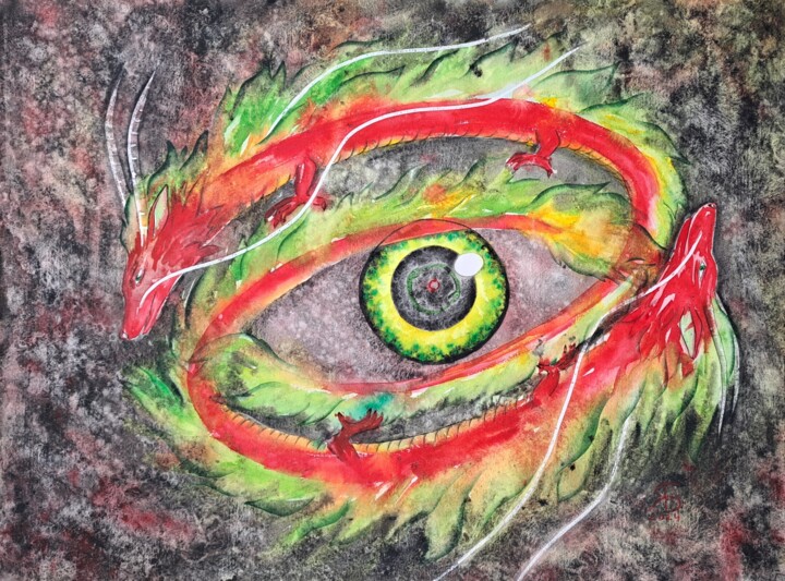 Eternal Gaze 绘画, 17.3x23.6 in