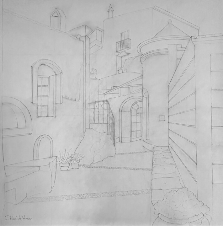 Architecture Andalouse Tekening, 39,4x39,4 in