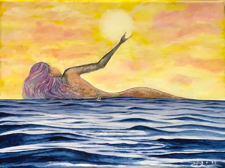 Attend ! Encore un peu…. 绘画, 11.8x15.8 in