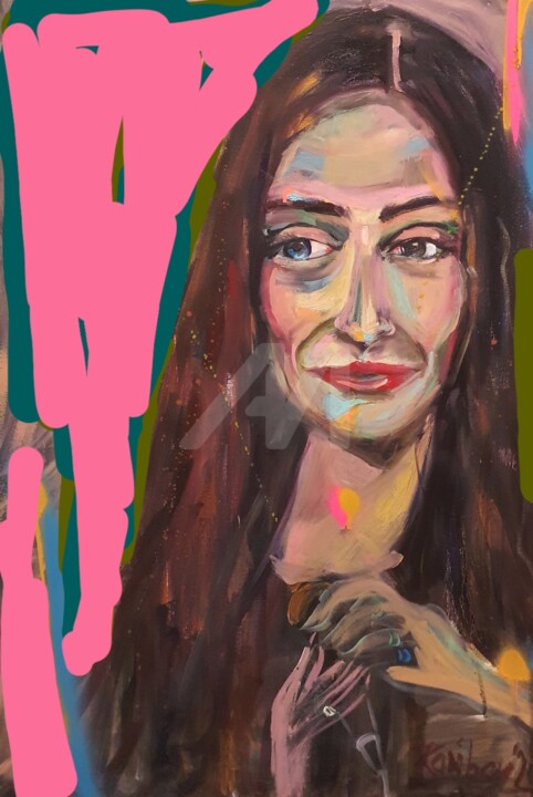 Zahra Hindi. Singer. Pop art 绘画